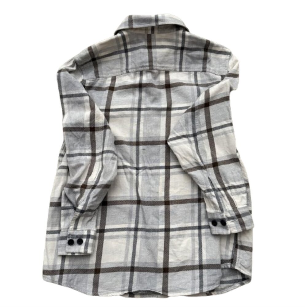 H&M Mens Plaid Heavyweight Flannel Long Sleeve Shirt - Picture 4 of 6